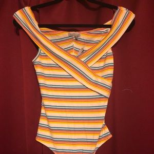Striped bodysuit